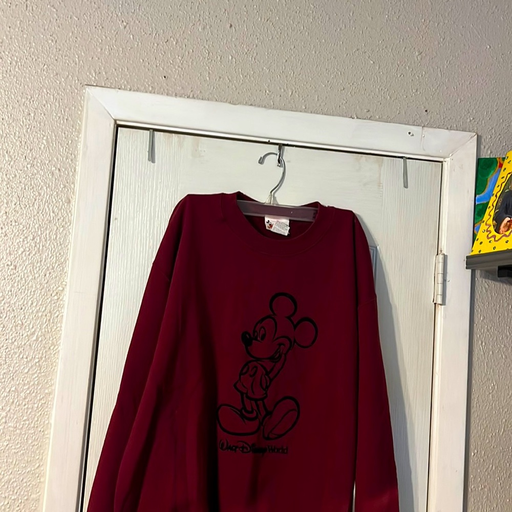 Vintage Walt Disney world sweater in burgundy